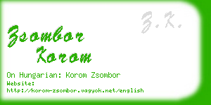 zsombor korom business card